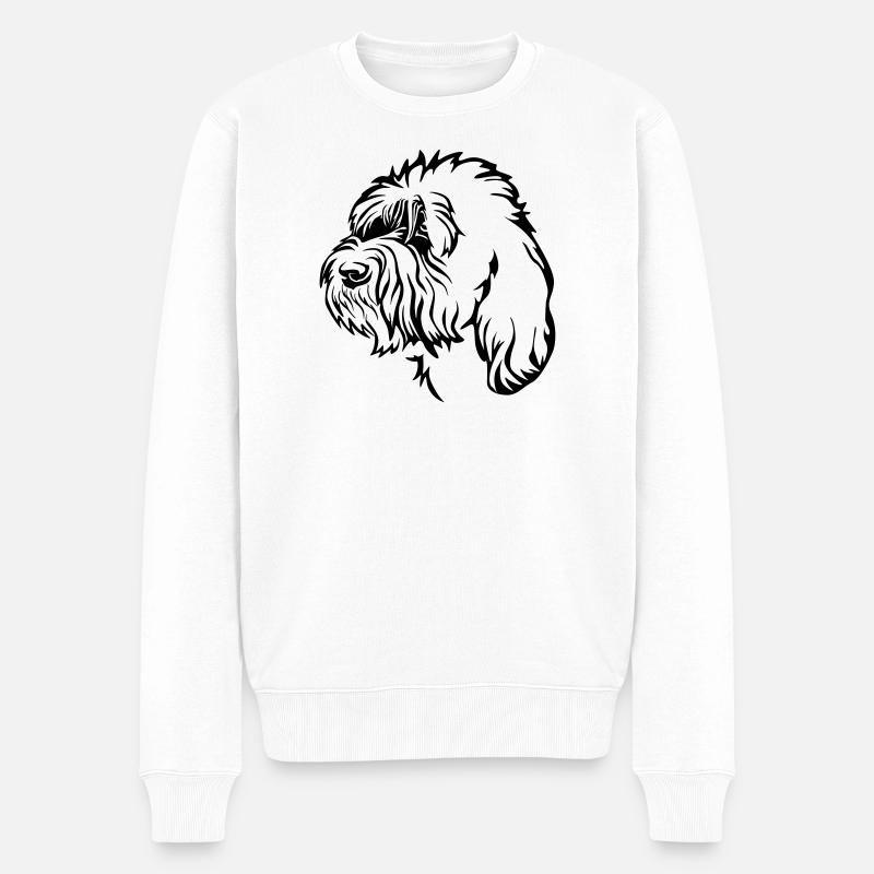Petit Basset Griffon Vendéen tête - Pull Premium bio Homme - blanc