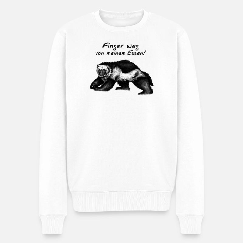 Vielfrass - Männer Premium Bio Pullover - Weiß