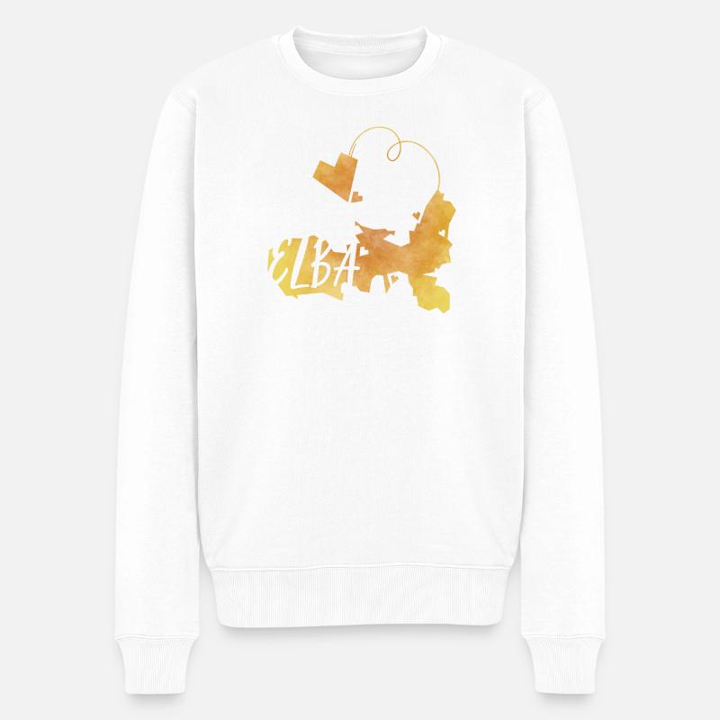 Elba - Männer Premium Bio Pullover - Weiß