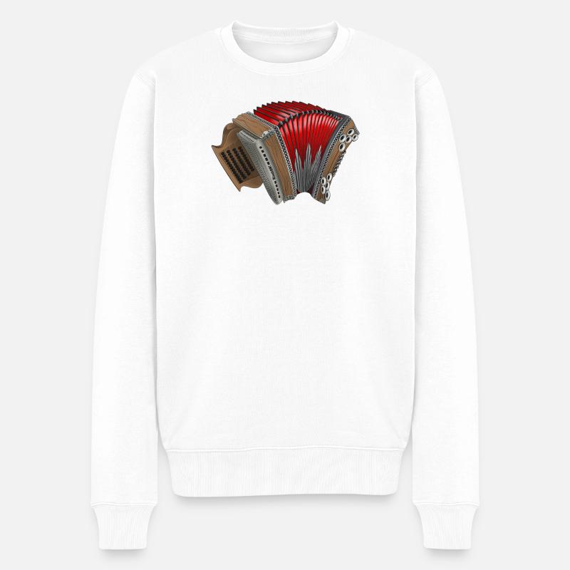 Harmonica de Styrie - Franconie, Bavière | ZiachON ! - Pull Premium bio Homme - blanc