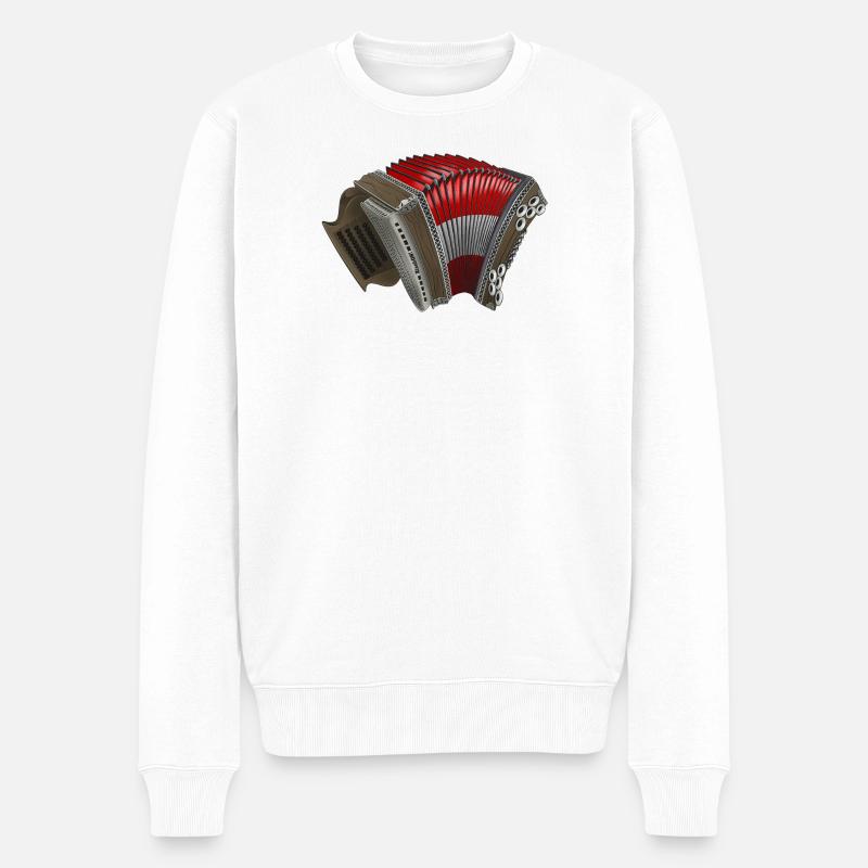 Harmonica styrienne - Autriche | ZiachON ! - Pull Premium bio Homme - blanc