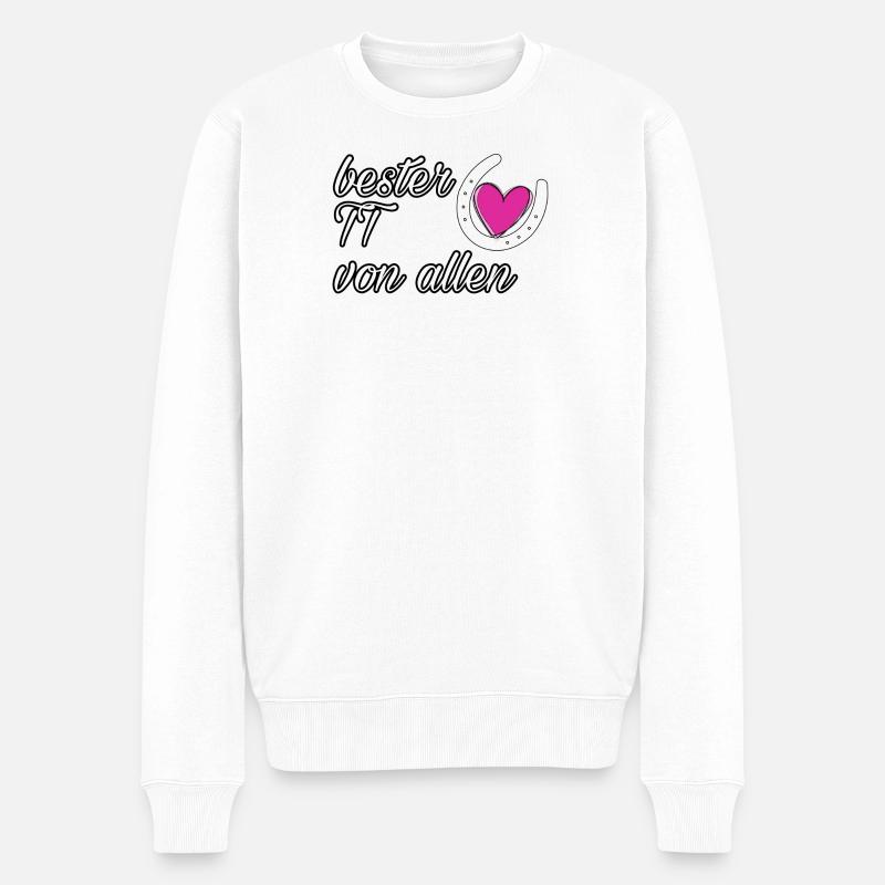 bester Turniertrottel - Männer Premium Bio Pullover - Weiß