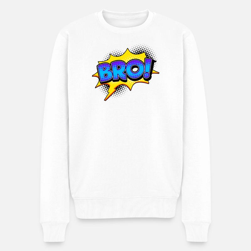 Spruch Cool Lustig - Männer Premium Bio Pullover - Weiß