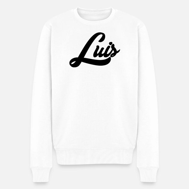 Luis Name Black - Pull Premium bio Homme - blanc