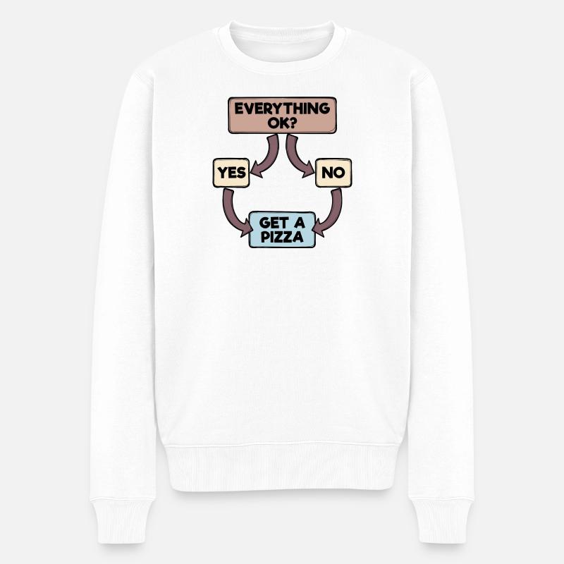 Drôle de design cool rengaine - Pull Premium bio Homme - blanc
