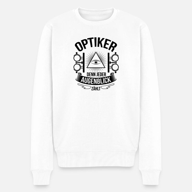 Optiker Geschenkideen - Männer Premium Bio Pullover - Weiß