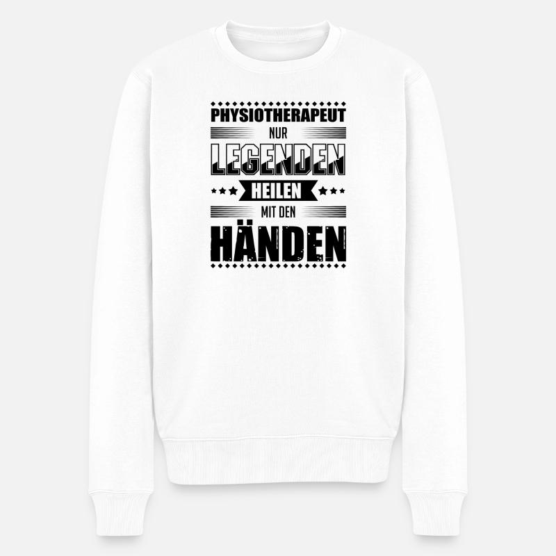 Physiotherapeut Geschenkideen - Männer Premium Bio Pullover - Weiß