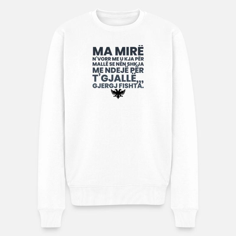 Fishta - Männer Premium Bio Pullover - Weiß