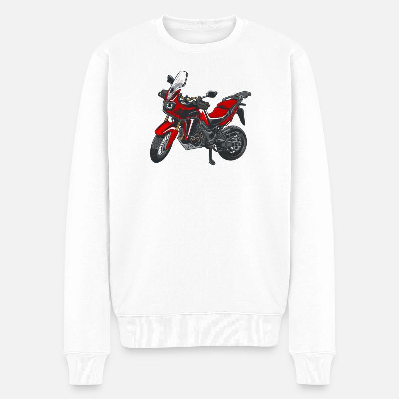 Africa Twin Enduro - solo trired - Pull Premium bio Homme - blanc