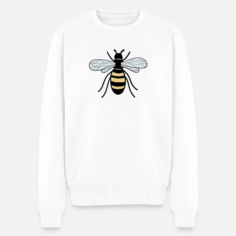 Abeille - Pull Premium bio Homme - blanc