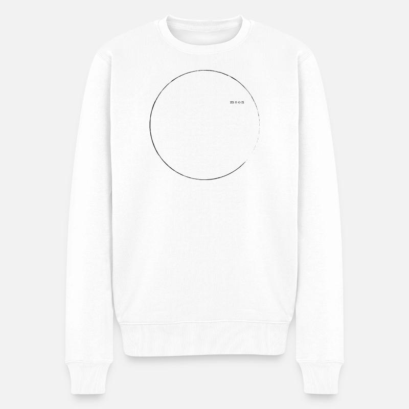moon - Männer Premium Bio Pullover - Weiß