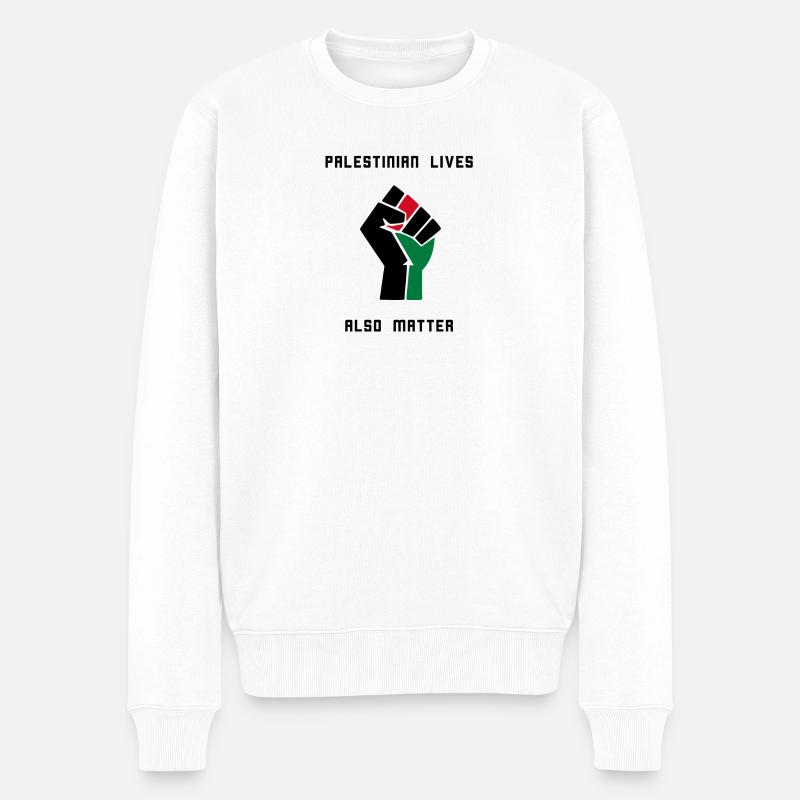 Les vies palestiniennes comptent ! Palestine libre - Pull Premium bio Homme - blanc