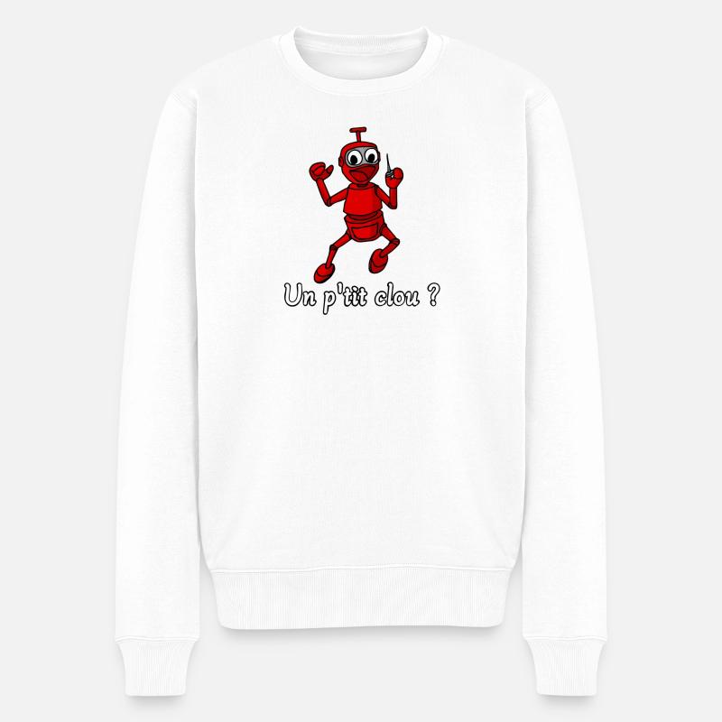 Back to 80's - Pull Premium bio Homme - blanc