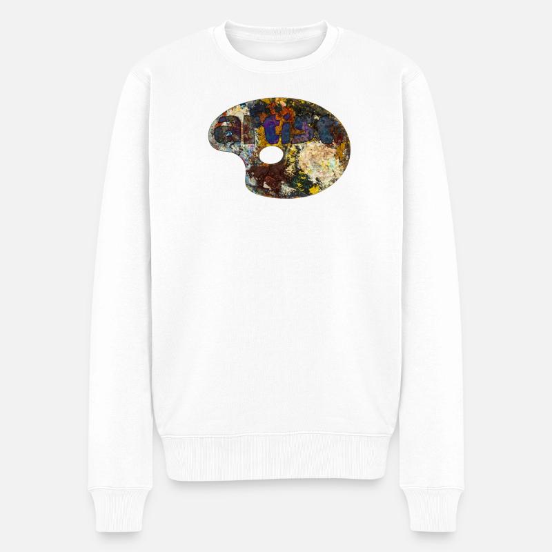 artist - Künstler - Männer Premium Bio Pullover - Weiß