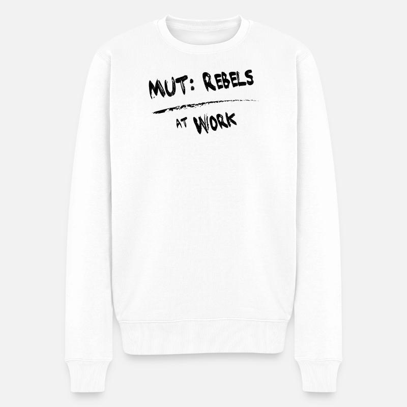 MUT Rebels schwarz - Männer Premium Bio Pullover - Weiß