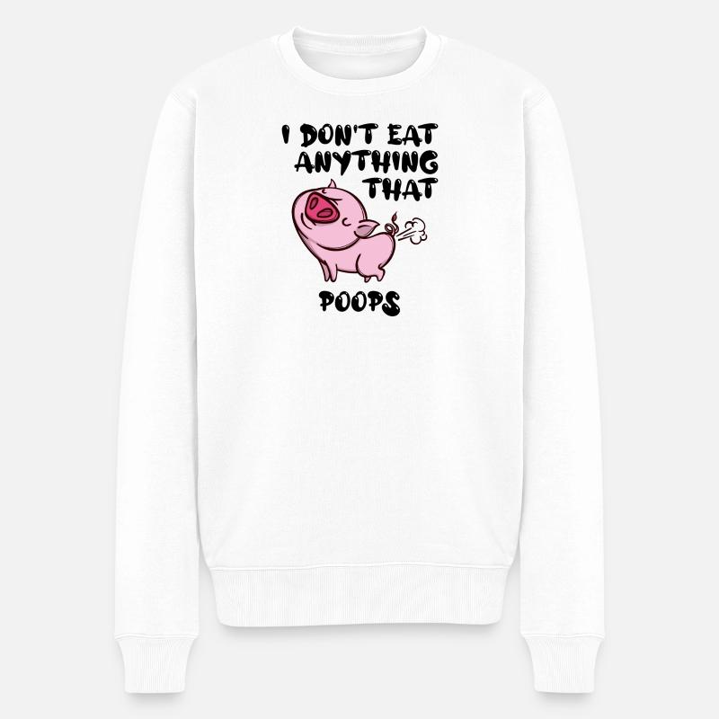 Porc végétalienne Déclaration - Pull Premium bio Homme - blanc