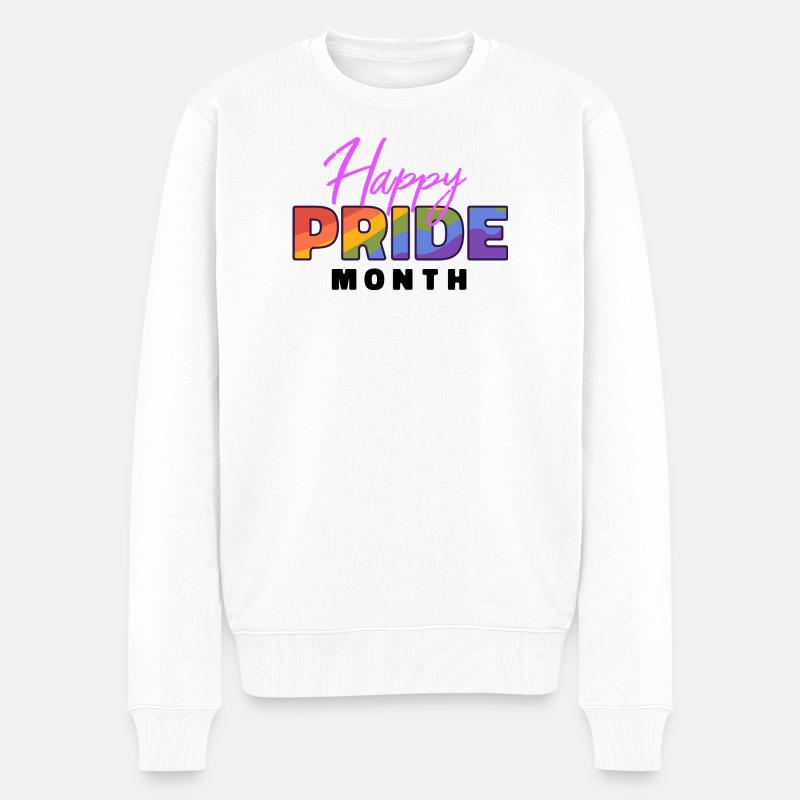 Happy Pride Month - Pull Premium bio Homme - blanc