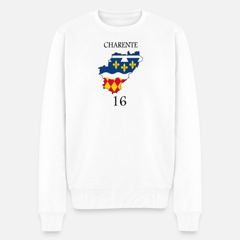 Charente - Männer Premium Bio Pullover - Weiß