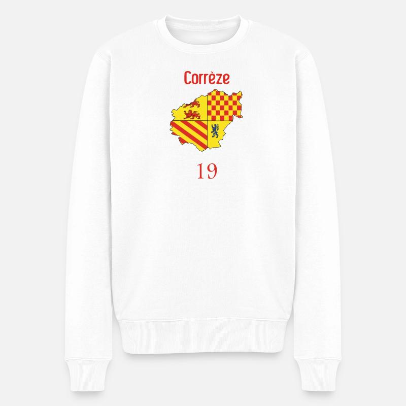 Corrèze - Männer Premium Bio Pullover - Weiß