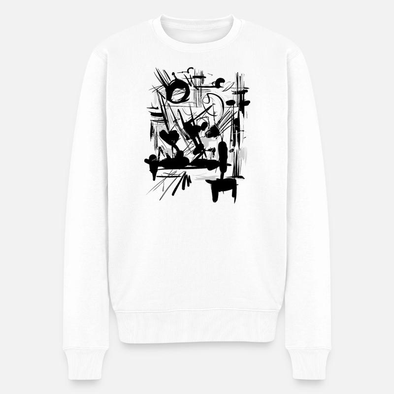 Art - Abstrait - Pull Premium bio Homme - blanc