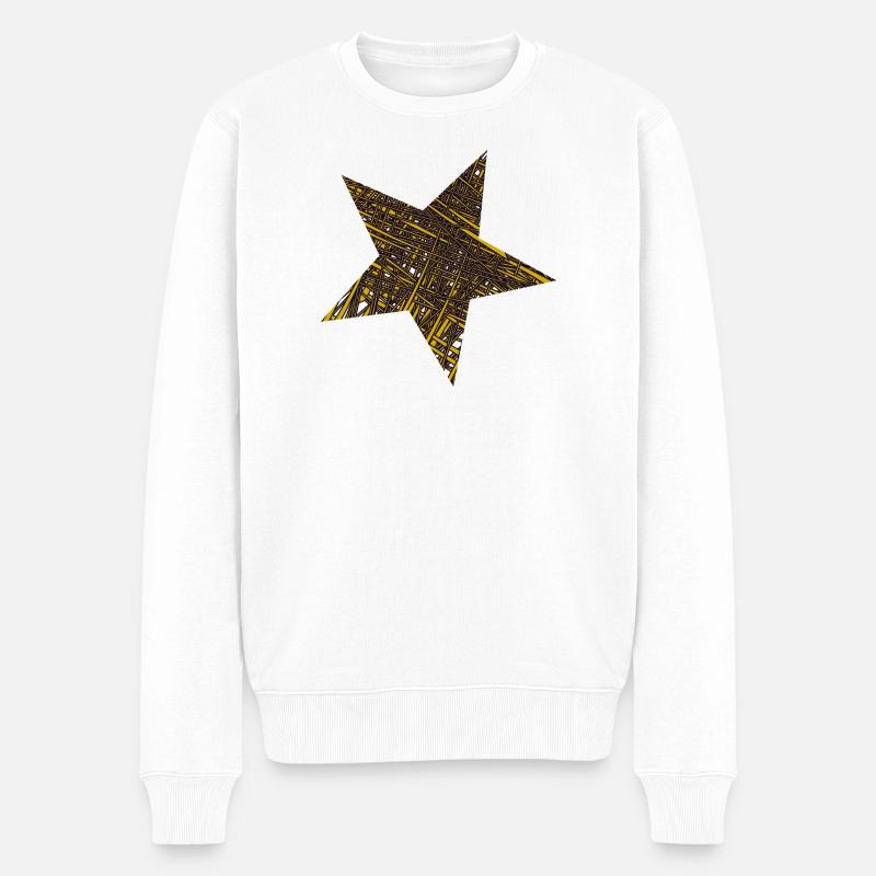 STERN. STERNE. STERN. STERNE. FEST. JAHRESTAG - Männer Premium Bio Pullover - Weiß