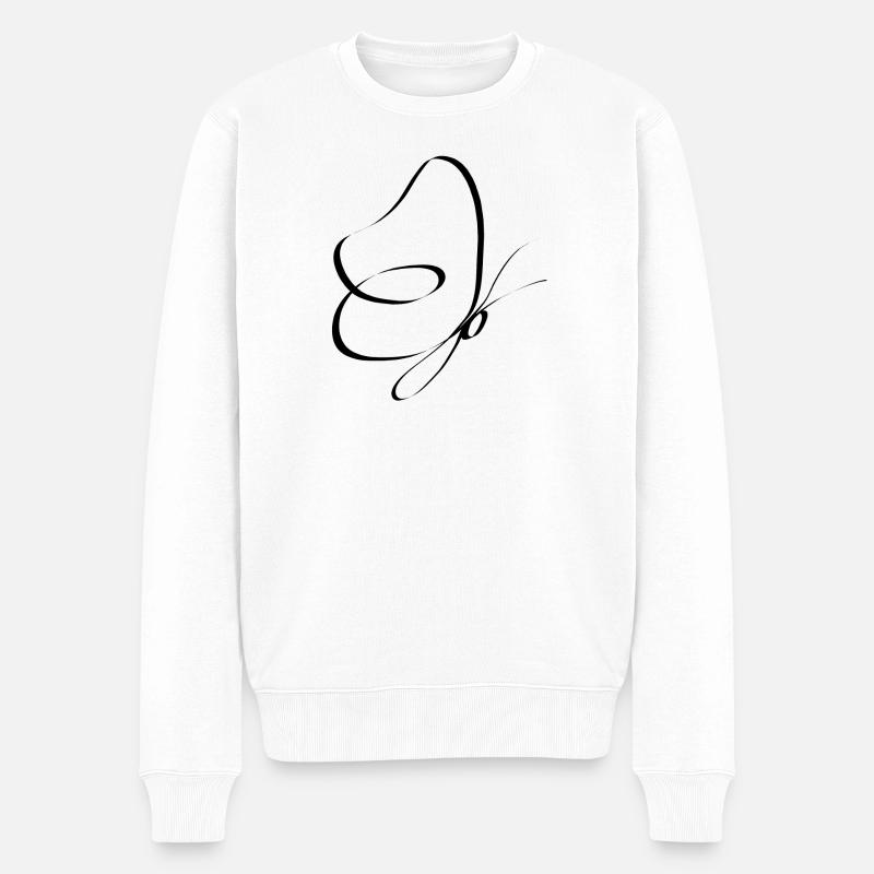 Papillon - Männer Premium Bio Pullover - Weiß