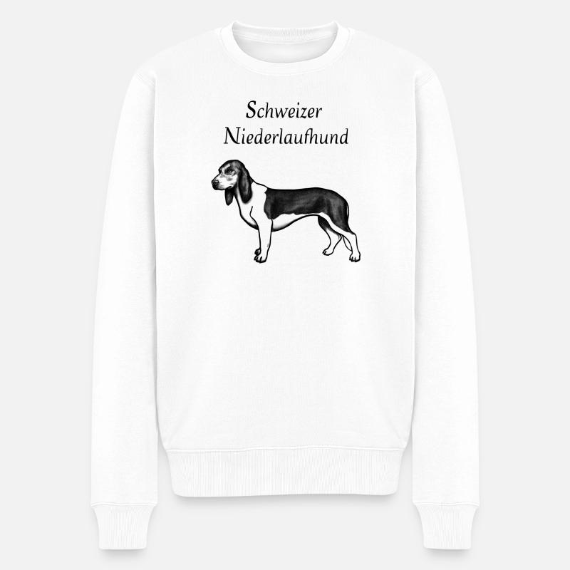 Schweizer Niederlaufhund - Männer Premium Bio Pullover - Weiß