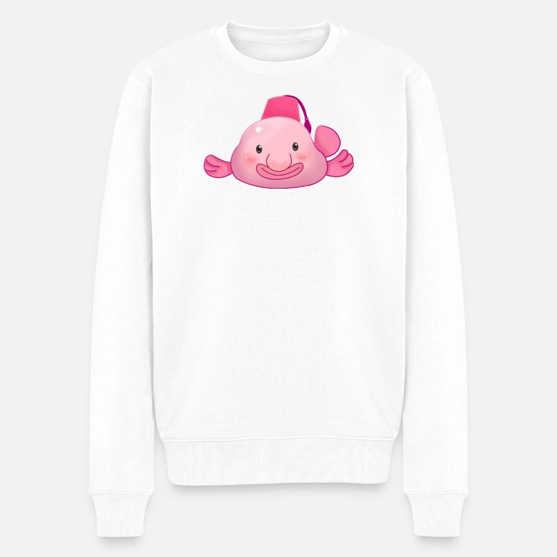 Blobfisch - Männer Premium Bio Pullover - Weiß