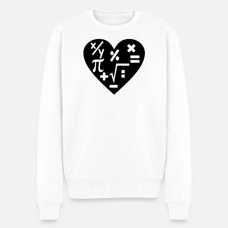 Mathematische Arithmetik - Männer Premium Bio Pullover - Weiß