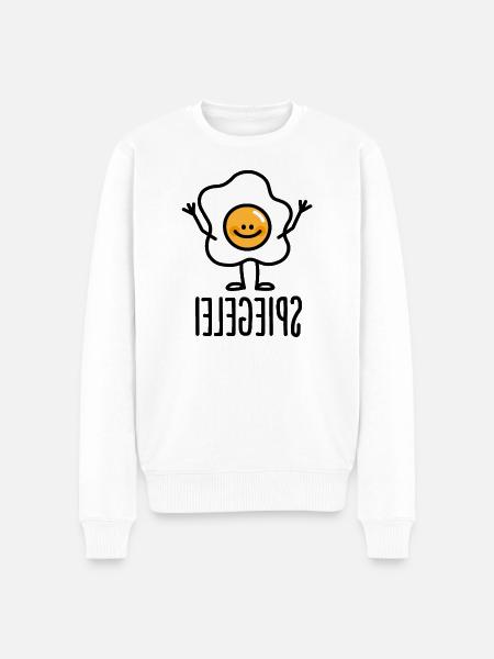 Spiegelei Spiegelbild Keto Ketogen Keton Ei Diät - Männer Premium Bio Pullover - Weiß
