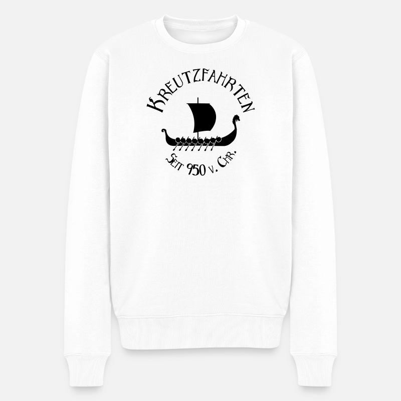 Kreuzfahrten seit 950 v. Chr. - Männer Premium Bio Pullover - Weiß