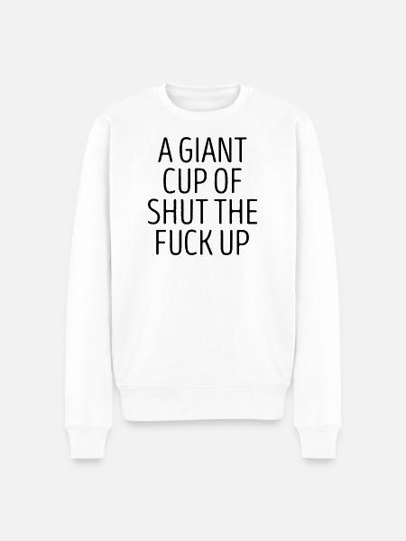 Lustiger sarkastischer Slogan - Männer Premium Bio Pullover - Weiß
