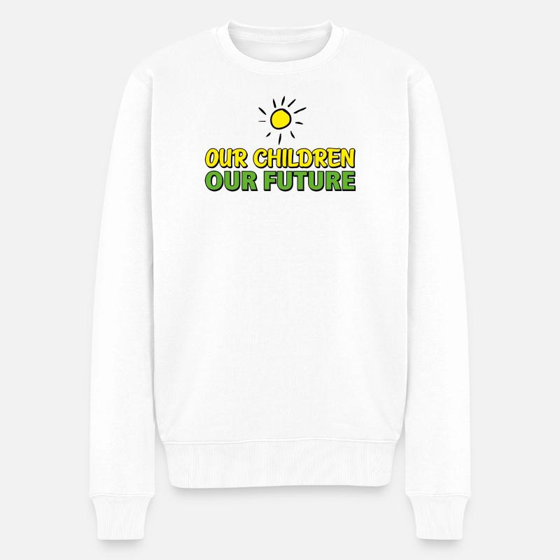 our children our future - Männer Premium Bio Pullover - Weiß