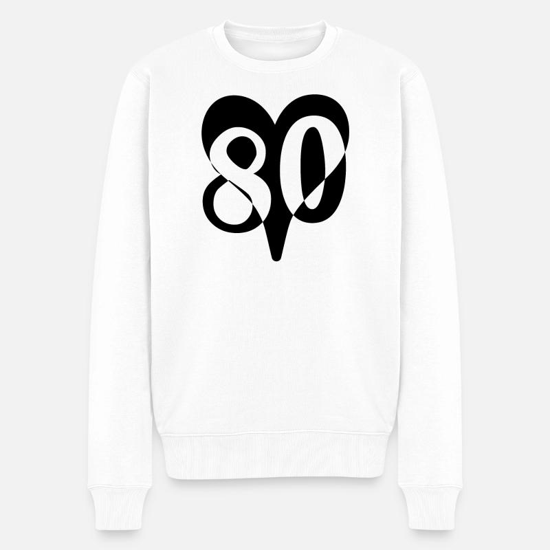 80e anniversaire - Pull Premium bio Homme - blanc