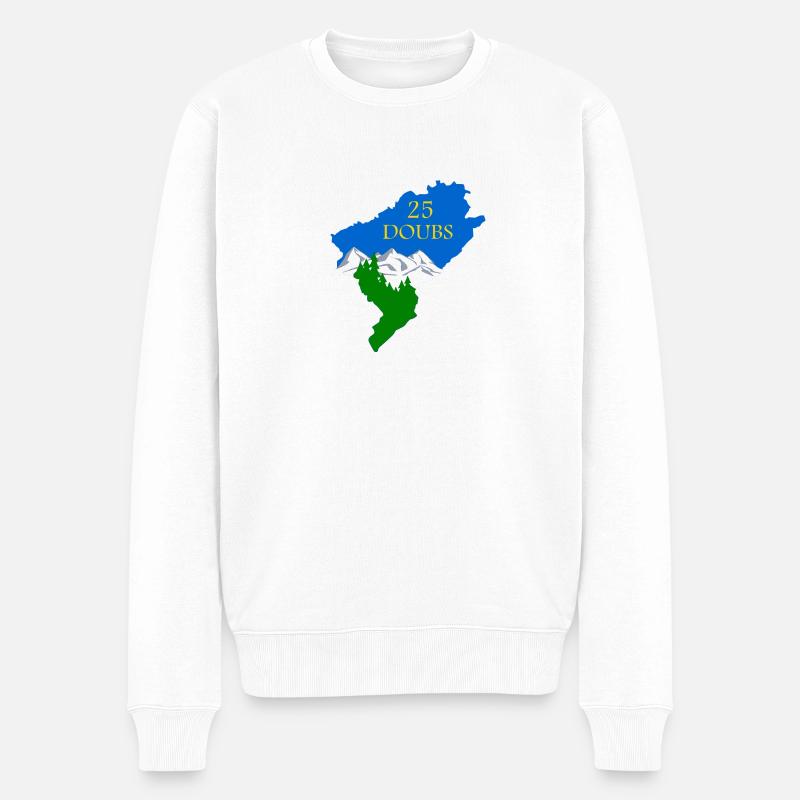 Doubs - Männer Premium Bio Pullover - Weiß