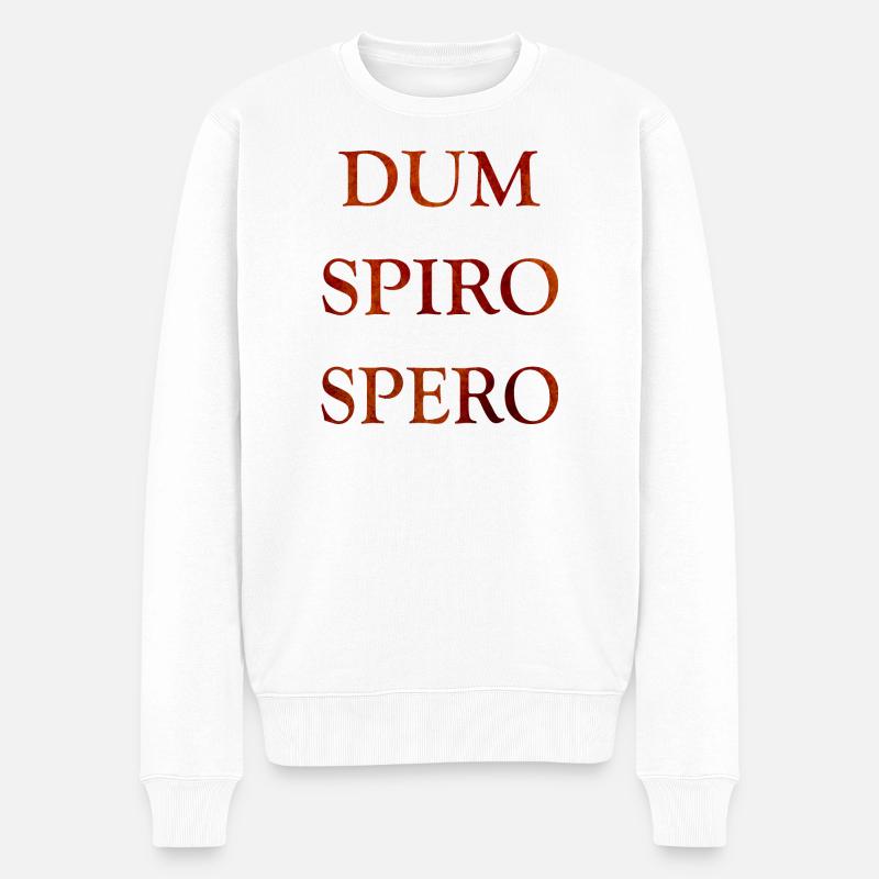 dum spiro spero, citations latines - Pull Premium bio Homme - blanc