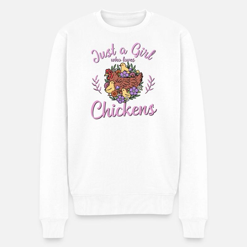 Poulets - Pull Premium bio Homme - blanc