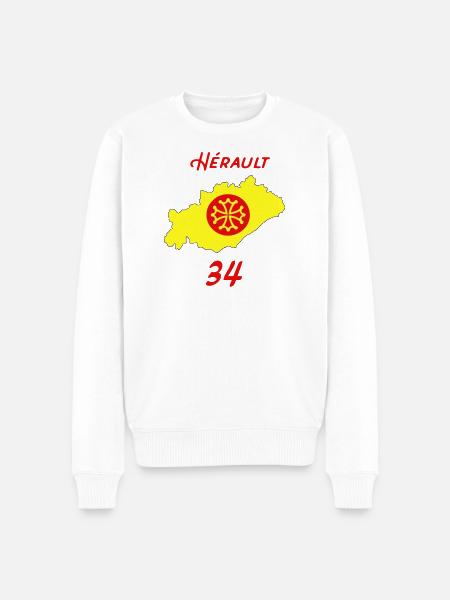 Hérault - Pull Premium bio Homme - blanc