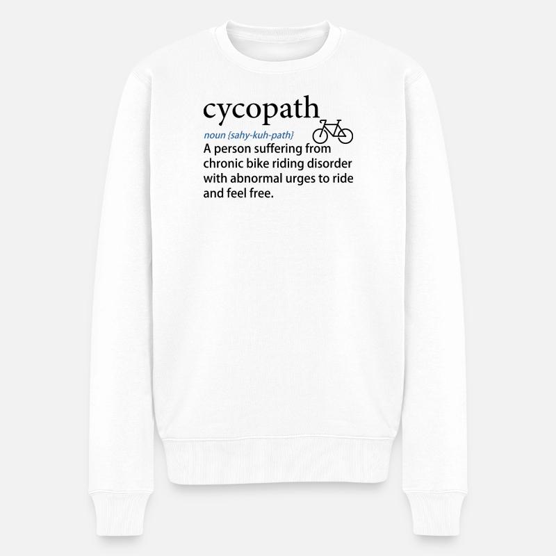 Noun Path phonetischer Druck - Männer Premium Bio Pullover - Weiß