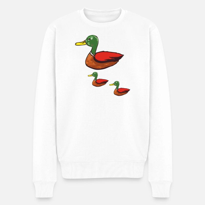canard maman - Pull Premium bio Homme - blanc