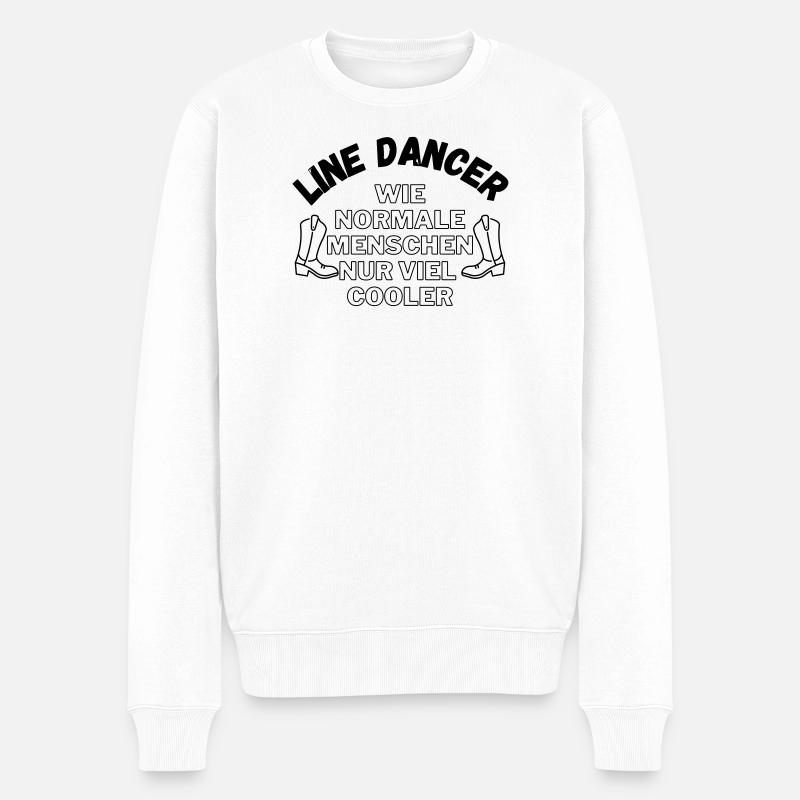 Line Dancer: Wie normale Menschen nur viel cooler - Männer Premium Bio Pullover - Weiß