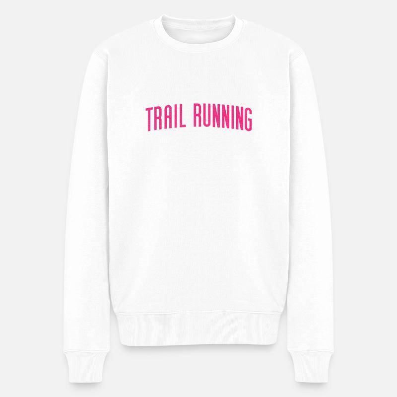 Trailrunning – Überall laufen - Männer Premium Bio Pullover - Weiß