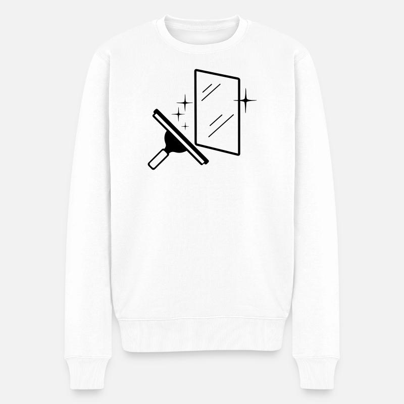Fensterreiniger Fensterscheibenwischer - Männer Premium Bio Pullover - Weiß