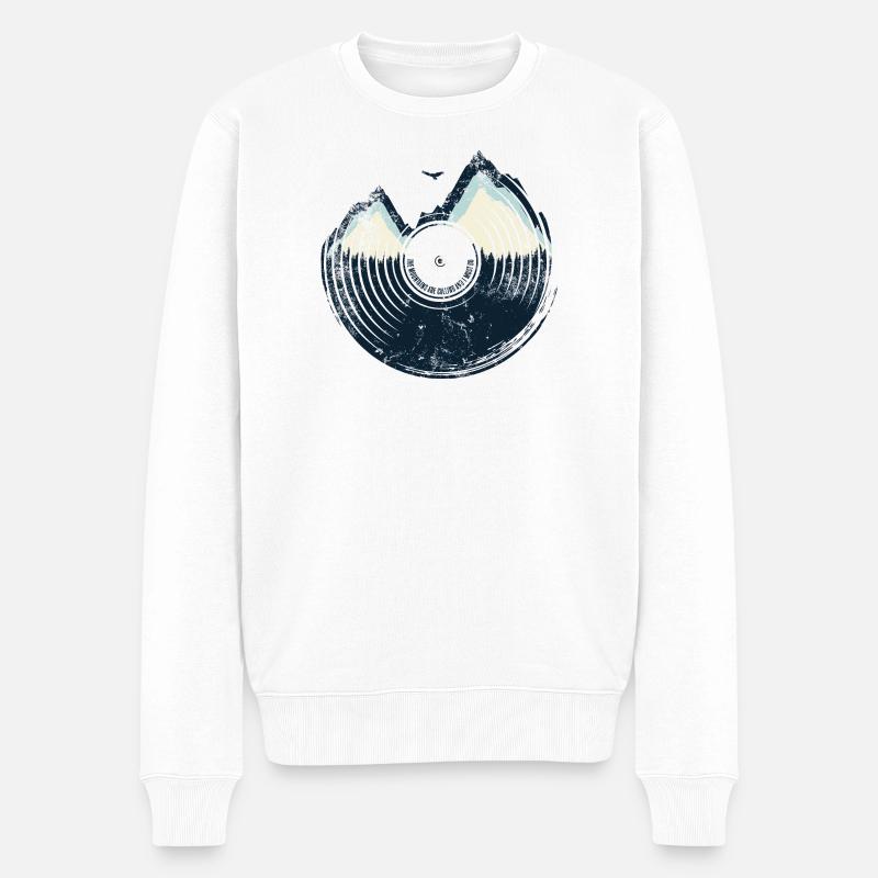 Vinyle Echo Ridge Mountain - Pull Premium bio Homme - blanc