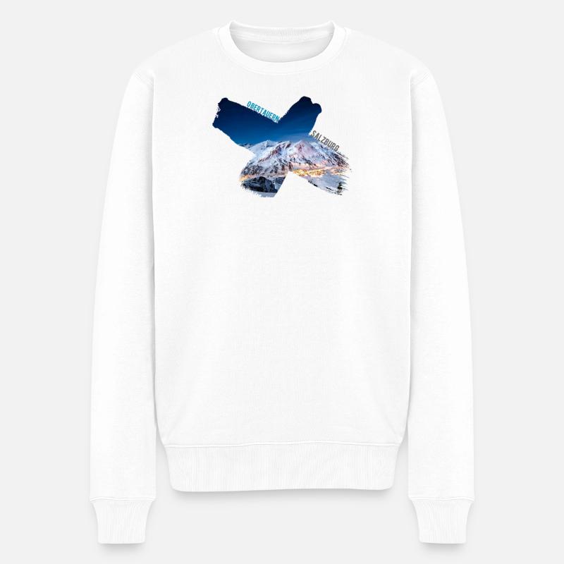 Obertauern X-Style - Männer Premium Bio Pullover - Weiß