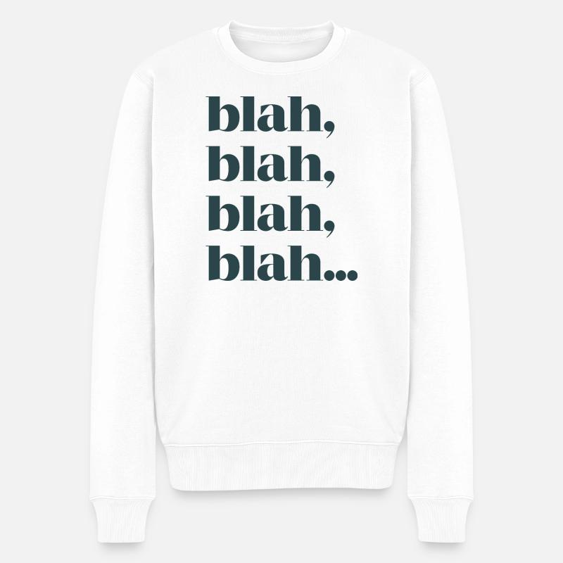 Blah bla bla - Pull Premium bio Homme - blanc