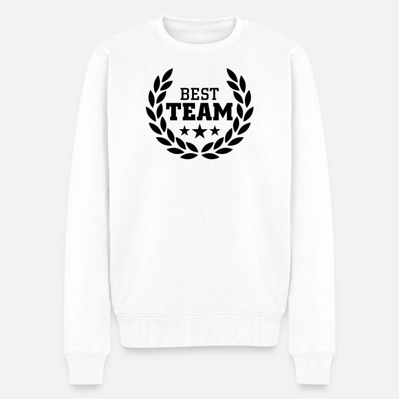 Best Team - Pull Premium bio Homme - blanc