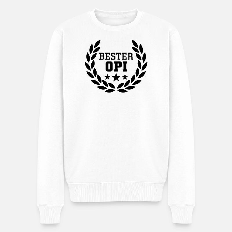 Bester Opi - Männer Premium Bio Pullover - Weiß