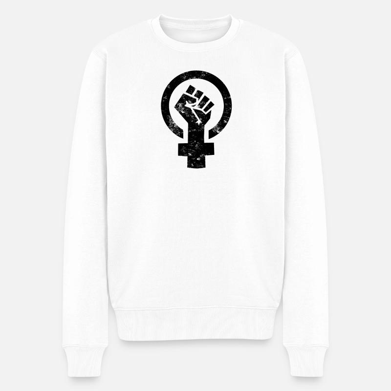 Symbole de Vénus du pouvoir des femmes - Pull Premium bio Homme - blanc