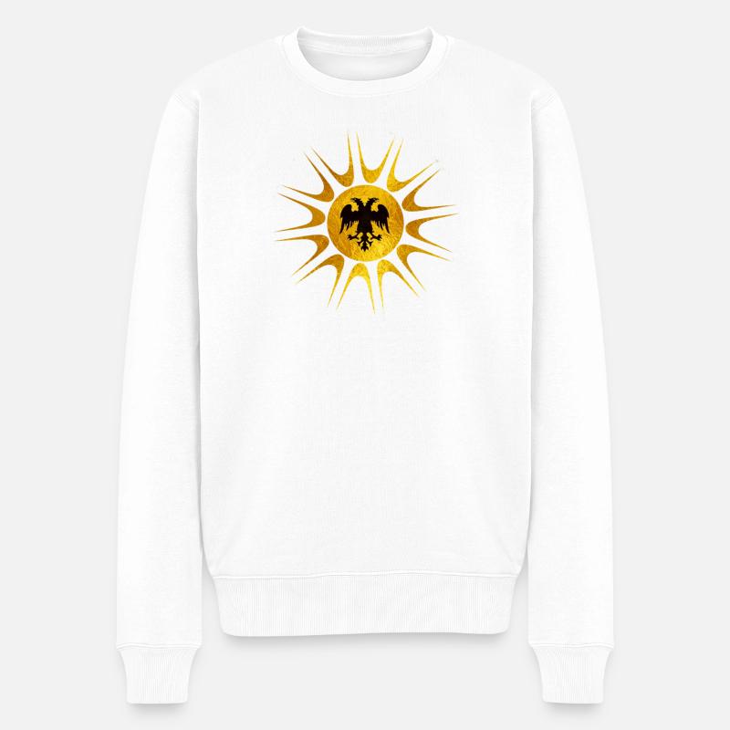 Illyria - Männer Premium Bio Pullover - Weiß
